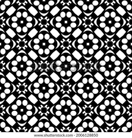 floral seamless pattern background.Geometric ornament for wallpapers and backgrounds. Black and white 

pattern.
