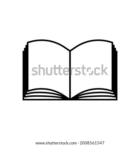 Simple book icon on white background. Book Icon for Mobile Devices and Web. Textbook Mock up file vector.