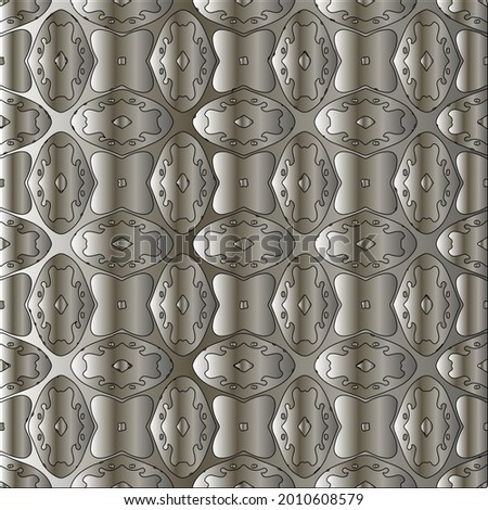 Silver metal gradient flower pattern background