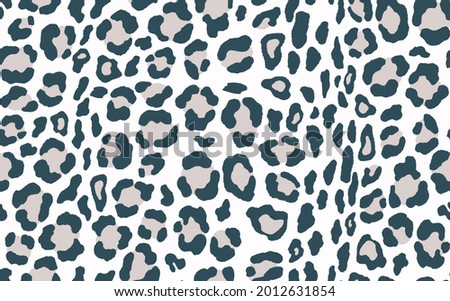 Abstract modern leopard seamless pattern. Animals trendy background. White and green decorative vector stock illustration for print, card, postcard, fabric, textile. Modern ornament of stylized skin.