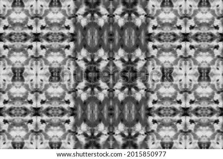 Tie and Dye Seamless. Ethnic Texture. Stripes Psychedelic Print. Black White Boho Design. Creative Background. Grey Tie Dye Batik. Watercolor Bohemian Tile. Faded Colors.