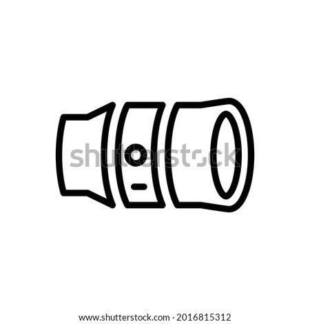 Camera lens icon, Line Vector graphics
