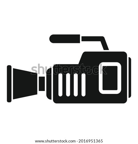 Video camcorder icon simple vector. Movie camera. Tv film