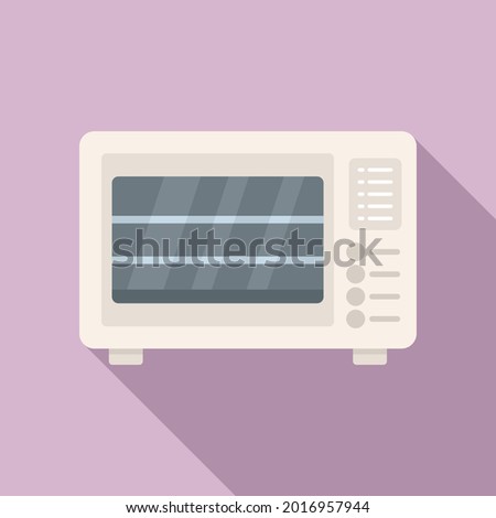 Baking oven icon flat vector. Kitchen stove. Gas grill cooker