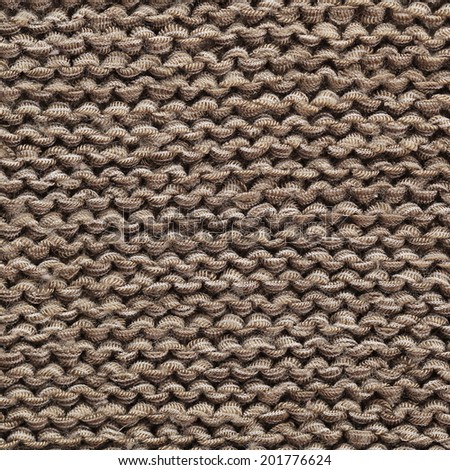 Abstract brown knitted pattern background texture 
