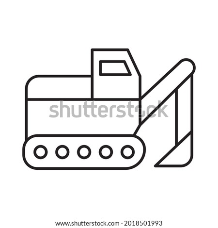 Bulldozer Icon which can easily modify or edit 