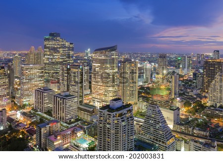 Bangkok City on twilight 