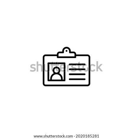 Id card icon, Id card sign vector for web site Computer and mobile app
