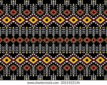 Seamless boho chic pattern with ethnic aztec ornament. Modern folk wallpaper. Hand drawn abstract vector illustration.
