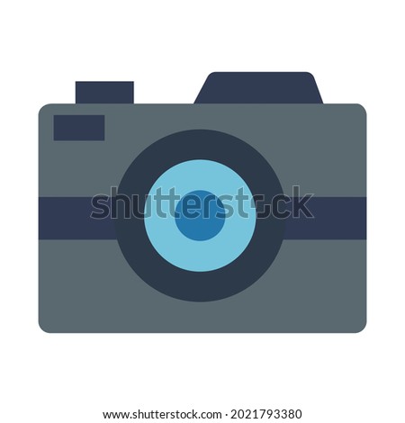 Digital camera flat vector icon which can easily modify or edit 