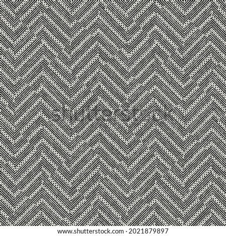 Monochrome Woven Effect Textured Herringbone Pattern
