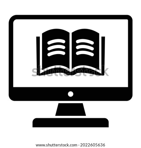 Online Library Glyph Solid Icon