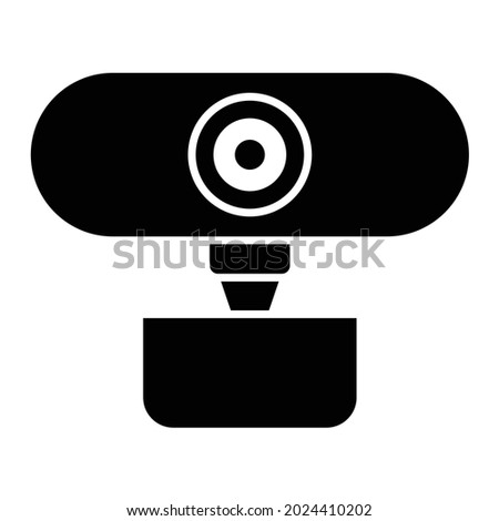 Vector Webcam Glyph Icon Design

