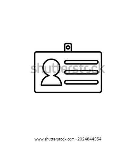 id card icon, id vector, card illustration