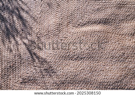 Texture for the background of a carpet made with plant fibers, esparto grass.
