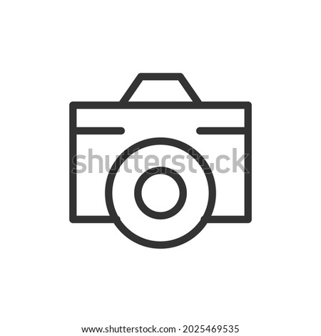 Camera thin line icon. Symbol in trendy outline style. Premium design for web and apps. Perfect for UI. 