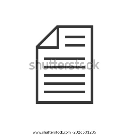 Document icon - vector. Paper icon isolated. Black document icon. Conceptual vector icon