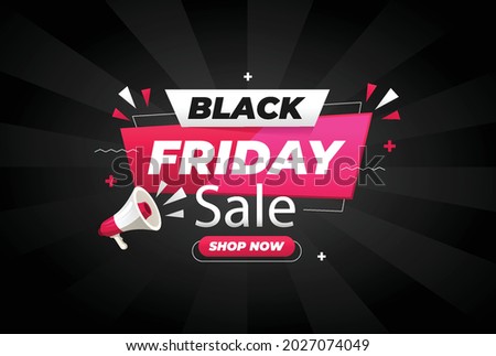 Black Friday Super Sale. Template for promotion, advertising, web, social, and fashion ads.. vector illustration