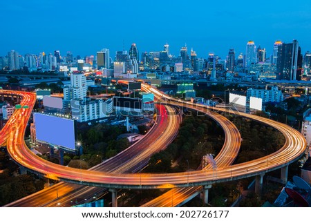 Bangkok Downtown City Skyline