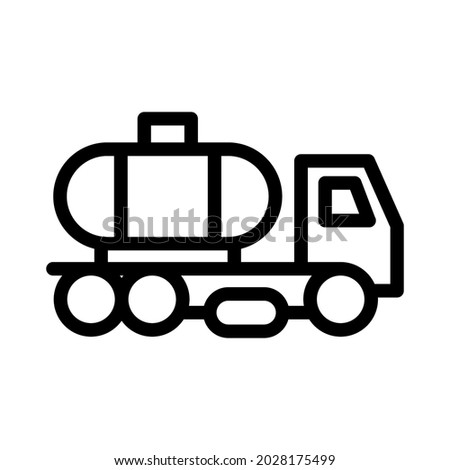 tank truck line icon illustration vector graphic