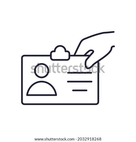 Id card icons symbol vector elements for infographic web