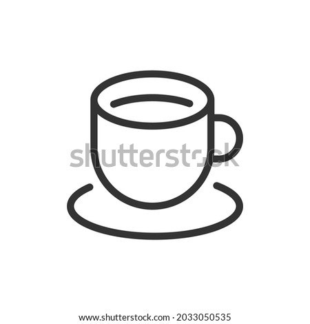Cup line icon. Web symbol for web and apps. Sign design in outline style. Cup stroke object.