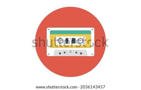 Audio cassette icon isolated vector image

