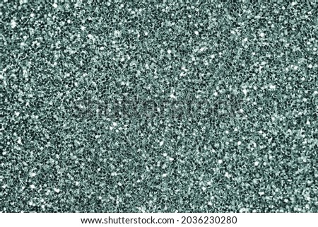 Close up of green glitter textured background
