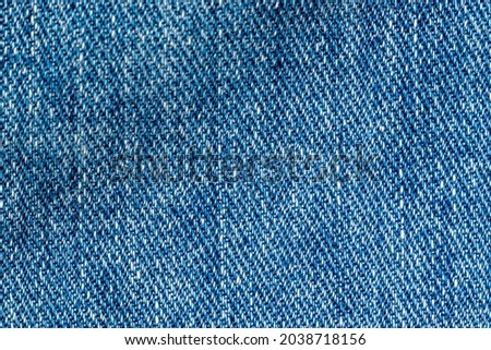 Surface texture of blue denim fabric