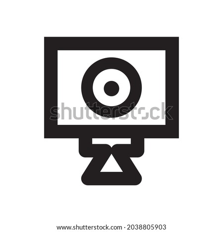 CCTV icon or logo vector illustration of isolated sign symbol, vector illustration with high quality black outline.