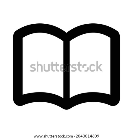 Opened book icon isolated on white background