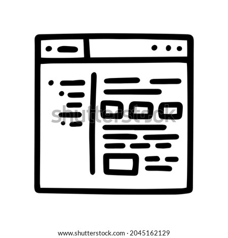 line vector doodle simple icon CMS site