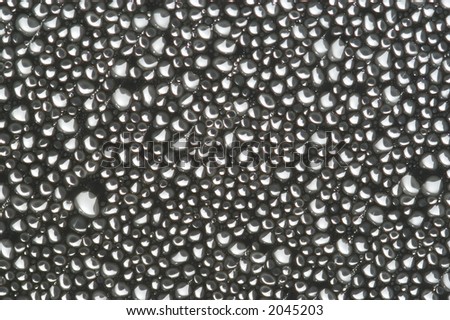 Water droplets  in the showering cabin in bathroom