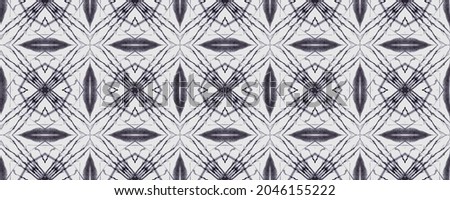 Tribal Seamless Artwork. Indigo Bohemian Ornament. Grey Hippie Boho Rug. Graphic Hand drawn Tapestry. Geometric Tie Dye Design. Folk Geo Boho. Grey Apparel Border.