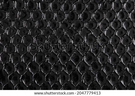 close up black leather texture and background
