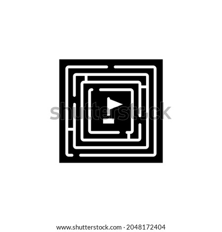 Maze Labyrinth icon in vector. Logotype