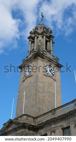 Historical council clock in South Shields