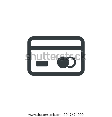 Payment card icon, vector illustration