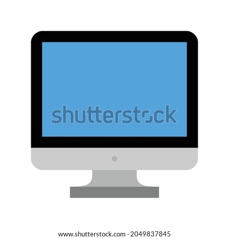 COMPUTER Monitor SIMPLE CLIP ART VECTOR ILLUSTRATION