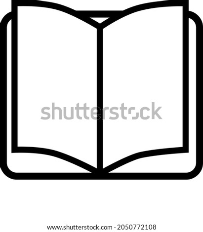 Book line icon isolated on white background