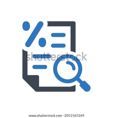 Check credit history icon on white background