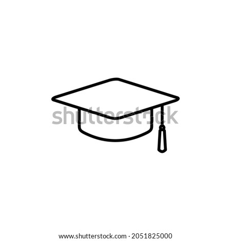 Education icon. Graduation cap symbol