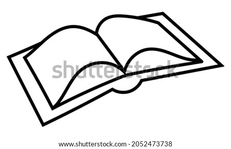 Open book Doodle Vector Illustration. Comic, hand drawn.