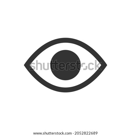 Eye icon sign flat. illustration isolated on white background