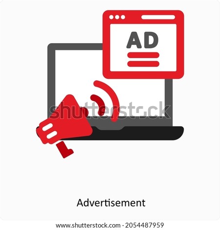 Advertisements or Broadcast Icon Concept