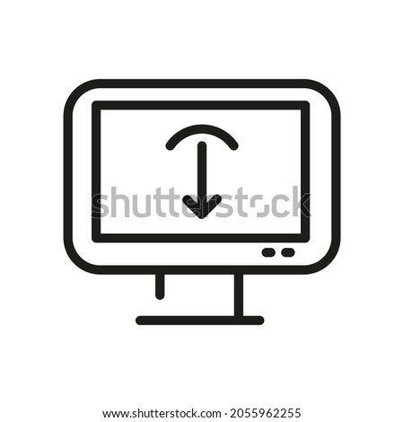 Computer Icon Isolated On White Background. Monitor Symbol Modern, Simple, Vector, Icon For Website Design, Mobile APP, UI. Vector Illustration