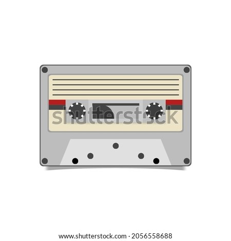 audio cassette recording vintage illustration