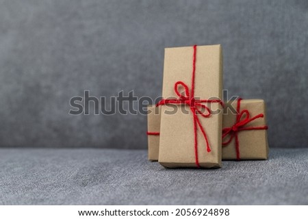 gift box, new year gift box, Christmas gift box ,copy space. Christmas, hew year, birthday concept.
