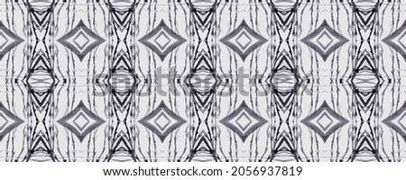Folk Seamless Border. Grey Bohemian Decoration. Indigo Hippie Floral Tile. Graphic Hand drawn Artwork. Geometric Tie Dye Design. Ethnic Geo Boho. Indigo Carpet Tapestry.