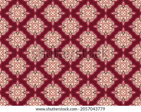 Seamless vector pattern with ethnic ornament. Design with oriental motives for textiles, wallpapers, wrappers. Vintage luxury print. 